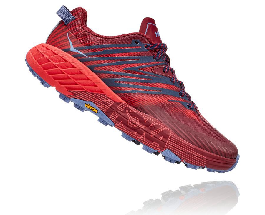 Hoka One One Trailove Tenisky Damske Červené - Speedgoat 4 - 25849-NZUV